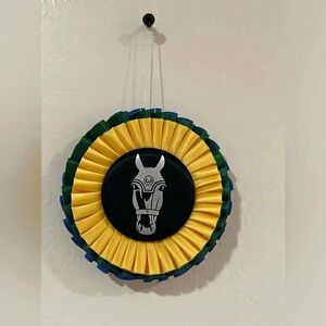Equestrian Horse Head Ribbon Ornament